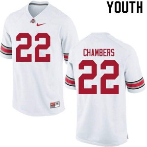 Youth Ohio State Buckeyes #22 Steele Chambers White Nike NCAA College Football Jersey April IFO8444FV